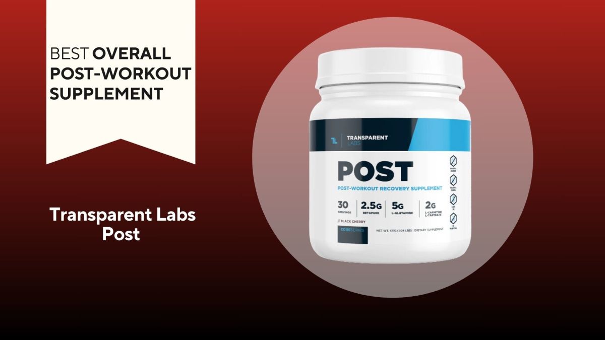White tub with blue writing that says "POST" against a red background